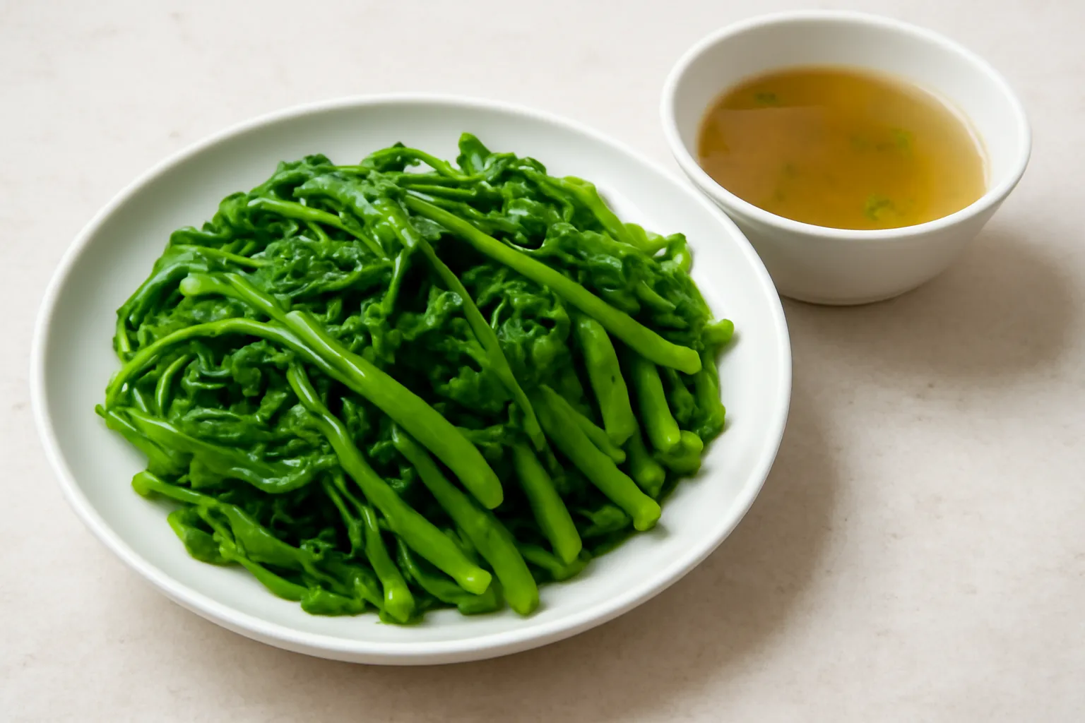 Rau luộc và nước chấm